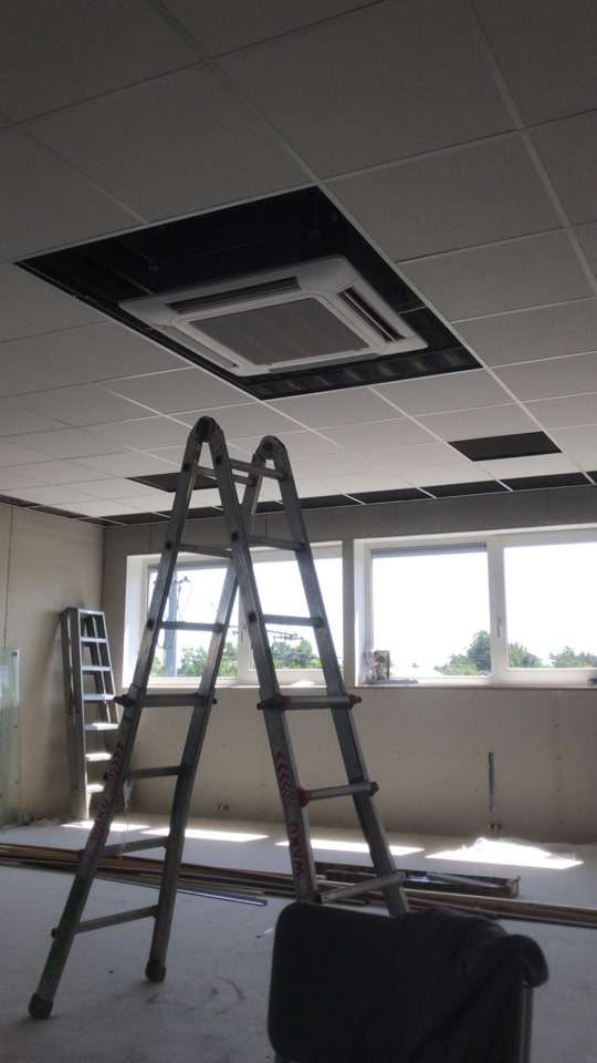 airco verwerkt in systeemplafond